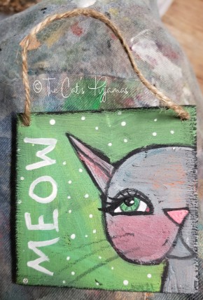 Gray Cat Ornament